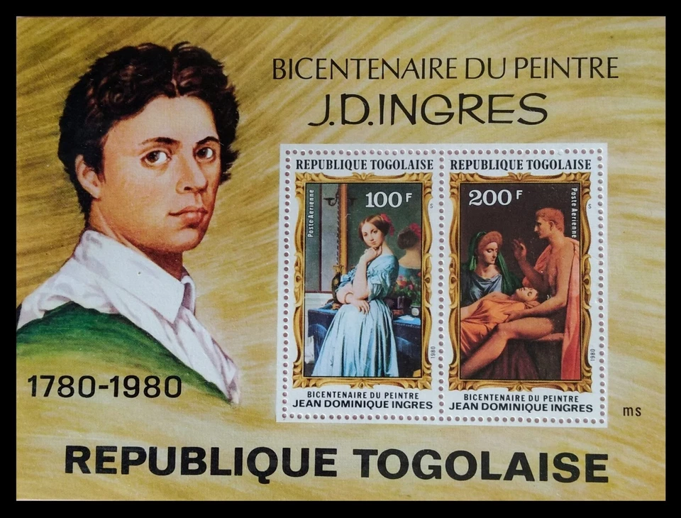 115.TOGO 1980 STAMP M/S PAINTER J . D . INGRES . MNH - Image 1 of 1
