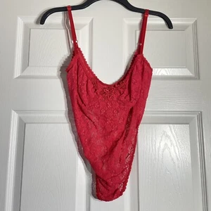 Vintage 90er rote Spitze Tanga Body Dessous 1x - Bild 1 von 8