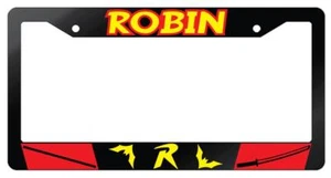 Robin Glossy Black Plastic License Plate Frame DC - Picture 1 of 1