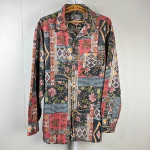 Vintage The Territory Ahead Shirt Mens XXL Silk Cotton Floral Patchwork Print - Picture 1 of 8