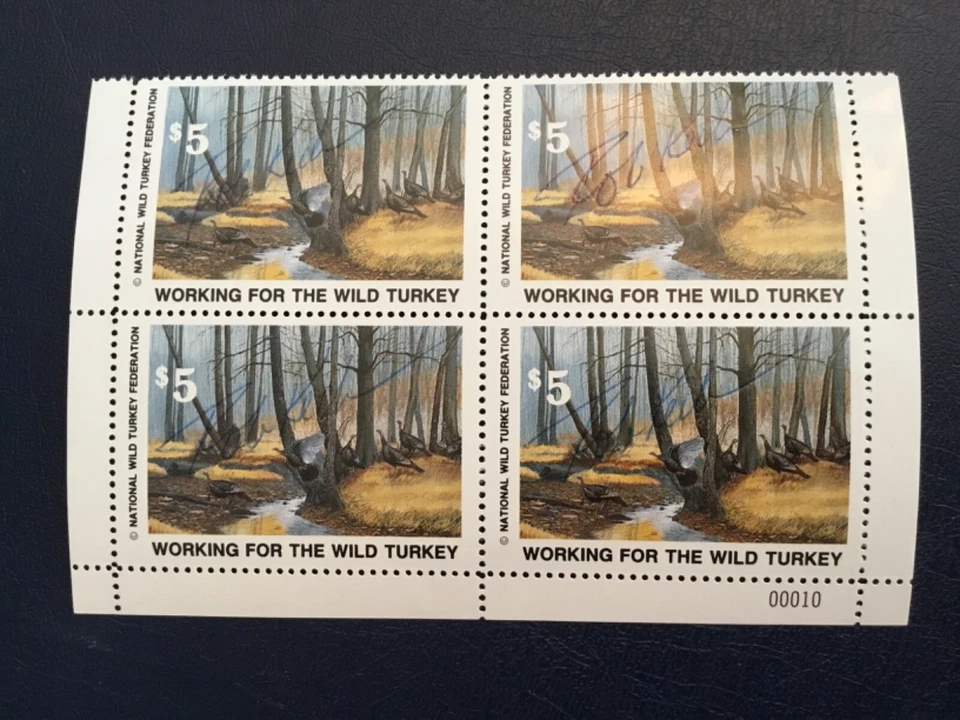 ICOLLECTZONE  Wild Turkey Federation Working for the Wild Turkey Pl Block VF NH - Image 1 of 1