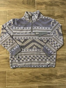 Rafter C Red Dirt Sweater Gray Blue Aztec Pullover  Western Fleece Sz S Youth - Picture 1 of 8