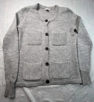 Gap Womens Size Medium Cardigan Alpaca Wool Sweater Gray Pockets - Image 1 of 4