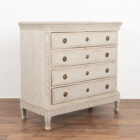 Large Gray Chest of Four Drawers, Denmark circa 1780-1800 Cover