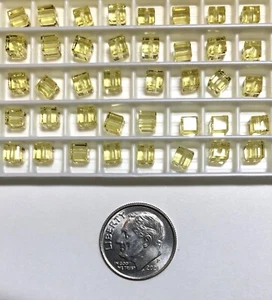 Factory Package Swarovski® Crystal Cube Beads #5601- 4mm - JONQUIL - 288 Pieces - Picture 1 of 12