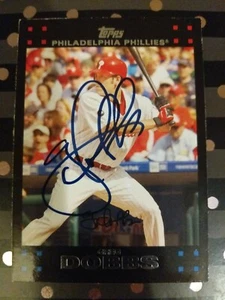 Greg Dobbs Signed 2007 Topps Card PHILADELPHIA PHILLIES - Picture 1 of 1