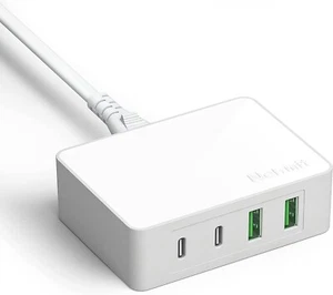 USB C Charger, Nekmit 65W GaN Fast Charger Block, 4-Ports Charging Station - Picture 1 of 7