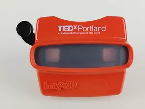 Visor TEDx Portland TED Event Image3D Rojo Negro "Modelo L" "View-Master"" "Funcionando - Imagen 1 de 17