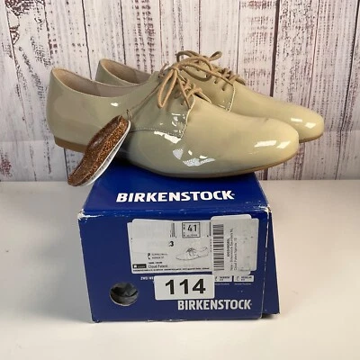 Zapatos Birkenstock Saunders 41 beige charol encaje con 10/M 8 Foto 1 de 4