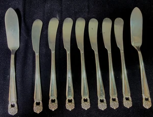 Rogers IS Eternally Yours Silverplate 7 Butter Spreaders + 2 Master Spreaders - Bild 1 von 3
