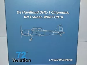 Aviation 72 De Havilland DHC1 Chipmunk RN Trainer WB671/910 - Foto 1 di 4