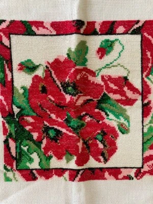 Hand embroidered Pillow Cover Ukrainian Cross stitch floral small pillowcase - Image 1 of 4