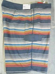 Goodfellow Board Shorts Swim Retro Style Striped Size 40 NWT - Bild 1 von 5