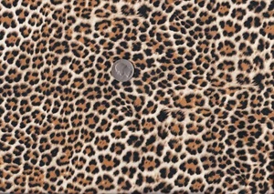 Remnant of Flannel Fabric Fat Eighth 9X21 Crafts, Quilting, Leopard Print - Picture 1 of 1