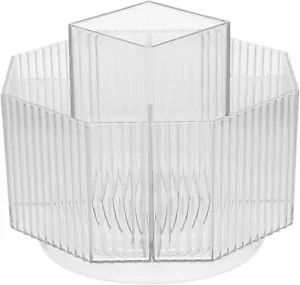 Cabilock 360 Rotating Transparent Pen Make-Up Brush Holders Acrylic Organize UK - Picture 1 of 9