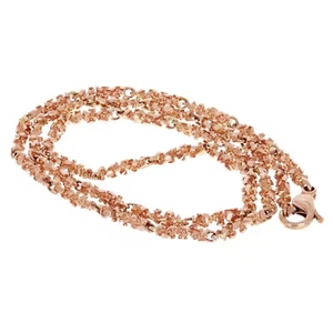 10k Rose Gold Solid Nugget Link Necklace 22" 4mm 24.5 grams - Picture 1 of 4
