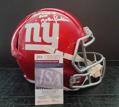 Casco de velocidad alternativa flash de tamaño completo firmado por Lawrence Taylor inscrito (JSA) Foto 1 de 4