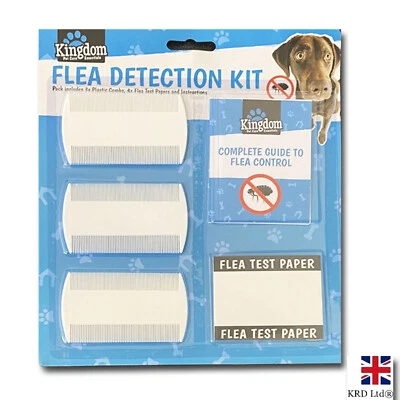 GEM IMPORTS LTD Flea Detection Set Pet Dog Cat Animal Grooming Flea Combing Kit with Guide G3438