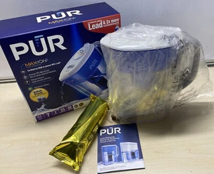 PUR Ultimate Filtration Water Filter Pitcher 7 Cup Max ION Clear Blue 2 filters - Picture 1 of 11