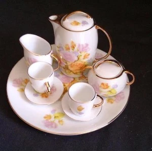 Juego de Té Floral Miniatura Silenciado Porcelana Retirado Niño Ranger Regalo - Imagen 1 de 3