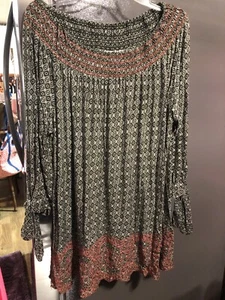 Fever Womens Off The Shoulder Short Dress Tunic Size 1X - Picture 1 of 6
