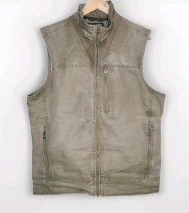 Chaleco Kuhl Para Hombres XLarge Caqui Pátina Tinte Bolsillos Cremallera Completa Aire Libre Senderismo Viaje - Imagen 1 de 8
