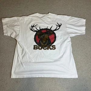 Vintage 90s Fruit of the Loom Flaunt Your Bucks Funny Logo Pocket Shirt Size XL - Bild 1 von 6