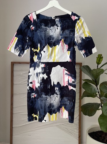 Abito Donna KATE SPADE Sabato Atmosfera Vernice Stampa Splatter Taglia 0