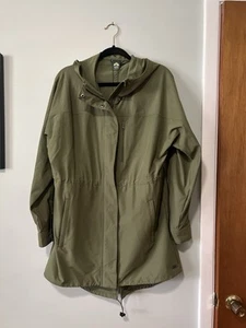 Eastern Mountain Sports Raincoat Olive Green Women Large - Picture 1 of 10