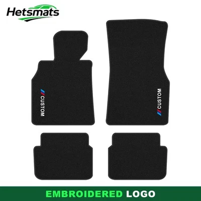 Черные велюровые напольные коврики коврики коврики вкладыши для BMW i8 2013-2020 на заказ - Изображение 1 из 4