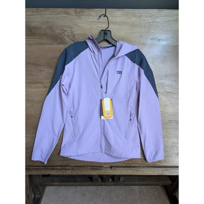 Sudadera con capucha Outdoor Research Ferrosi para mujer XS púrpura ligera UPF 50+ cremallera completa Foto 1 de 4