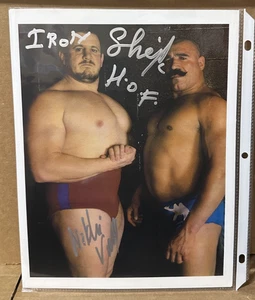 The Iron Sheik Nikolai Volkoff Autograph Pro Wrestling 8.5x11 Photo WWE HOF WWF - Imagen 1 de 3