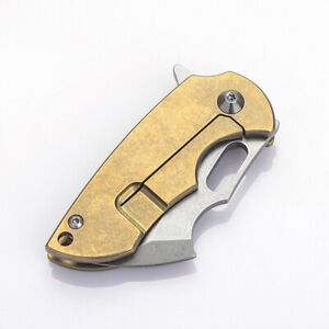 TC4 Titanium Handle S35VN Blade Knife  Small Folding Knife EDC Pocket Knife