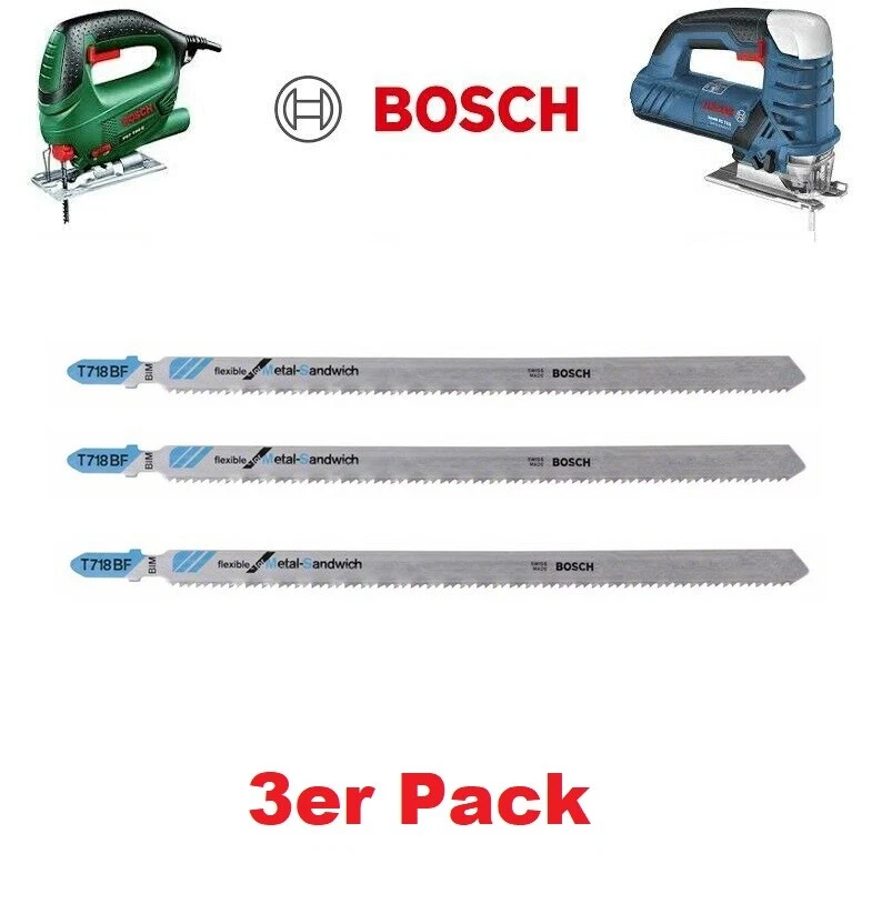 BOSCH 3er Pack Stichsägeblatt 154mm T 718 BF für Sandwichmaterialien / Paneele  - Bild 1 von 1