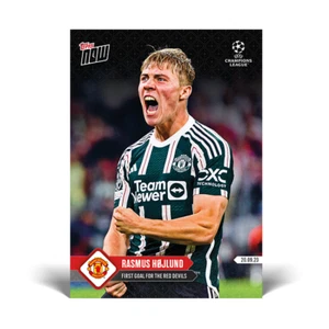 Topps Now UCL 23/24 - Tarjeta 016 - Rasmus Højlund - Manchester United - Imagen 1 de 2