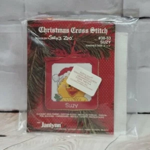 Suzy's Zoo Cross Stitch Christmas Ornament Kit Janlynn Duck Vintage Current 1989 - Picture 1 of 3