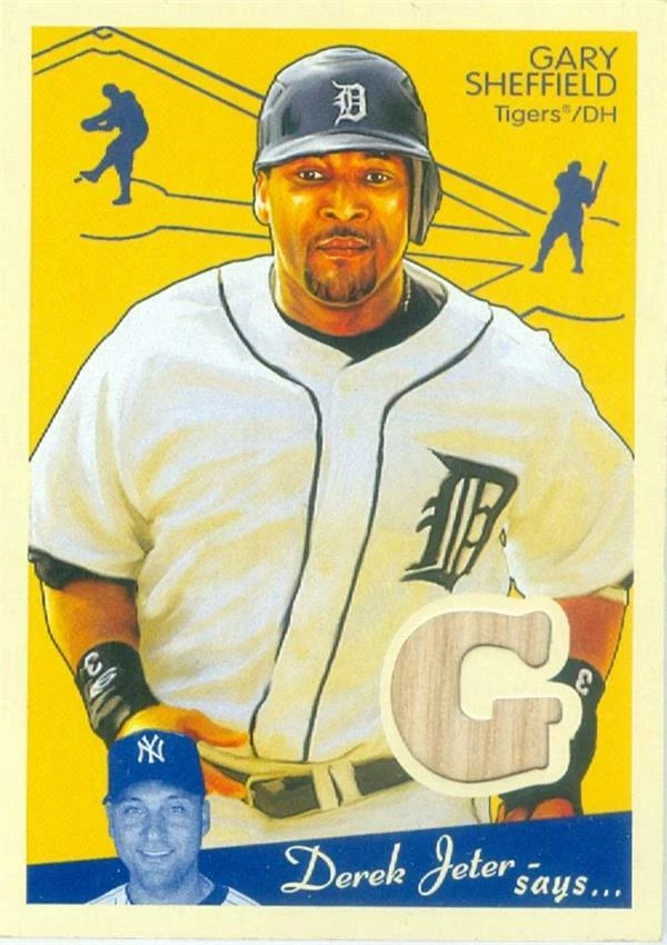 Gary Sheffield player used bat patch baseball card 2008 Upper Deck Goudey #MGS - Image 1 of 1