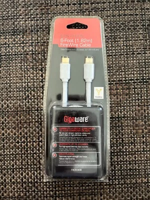 RadioShack Gigaware 6-Foot (1.82m) 6-Pin to 6-Pin FireWire Cable - Image 1 of 4