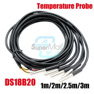 1/2/2.5/3m DS18B20 Waterproof Digital Temperature Probe Sensor Thermal Probe - Bild 1 von 32