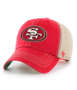 Sombrero de papá camionero ajustable limpieza arrastrero rojo marca San Francisco 49ers '47 - Imagen 1 de 2