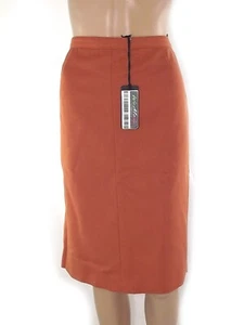 Damen Longuette Rock Orange Größe M Schurwolle Knielang - Bild 1 von 10