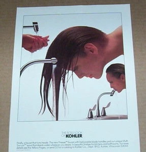Anuncio impreso 1986 - Accesorios de plomería para el hogar Kohler - el aspecto audaz - página de publicidad - Imagen 1 de 1