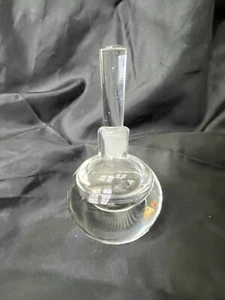Vintage Glass Perfume Bottle Clear Glass Perfume Display Glass Art 4" Tall - Picture 1 of 8