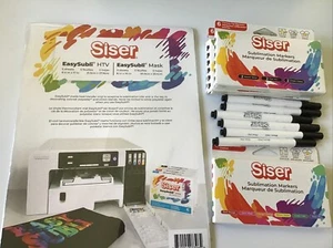 Siser Sublimation Markers- 5 Sets = 30 Markers = 24 Black+ 6 Color + 10 Sheets - Picture 1 of 5