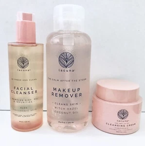 LACUNA Cleansing Cream 6 oz, Makeup Remover, 16.9 oz, Facial Cleanser 8 oz Set. - Picture 1 of 5