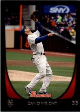 2011 Bowman New York Mets Baseball Card #114 David Wright