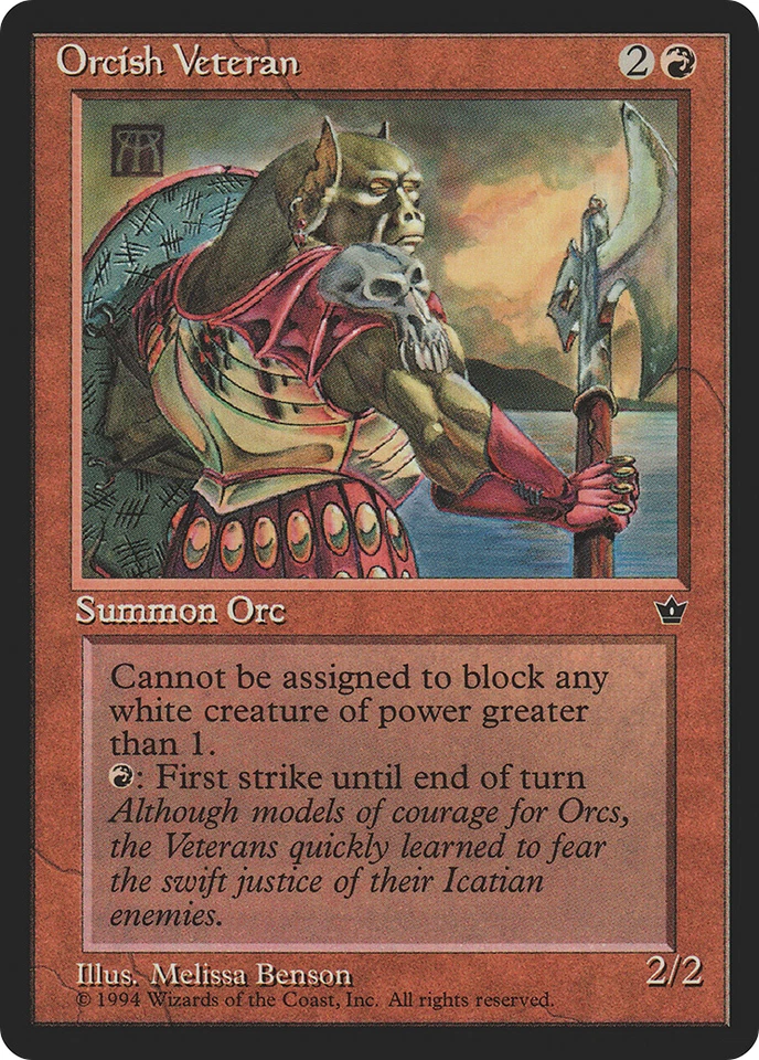 Orcish Veteran X (4) (Benson) Fallen Empires - EX/NM - C62 - 4RCards - Image 1 of 1