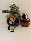 Star Wars Hand Crocheted Gamorrean Guard, Kowakian Monkey Lizard And Jawa Lot!