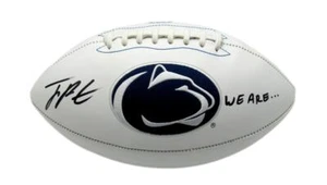 Joey Porter Jr. autografiado/inscrito logotipo blanco de Penn State PSA/ADN 177463 - Imagen 1 de 5