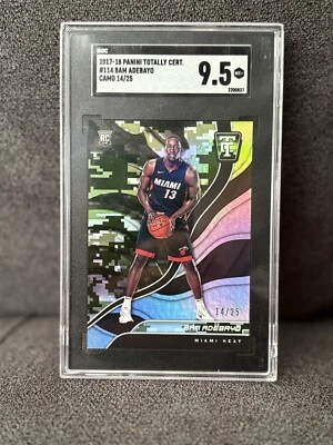 Bam Adebayo Rookie Camo /25 | RARE ROOKIE:  Panini Totally Certified | SGC 9.5 - Image 1 of 2